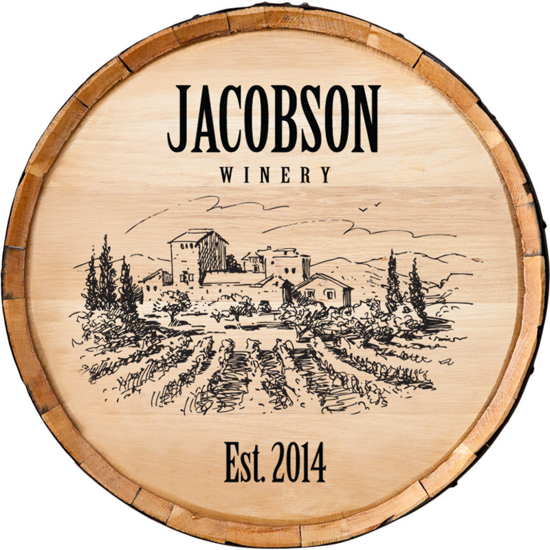 JDS Personalized Gifts Personalized Wine Barrel Wall Decor